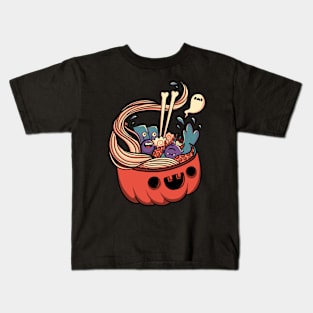 Monster Bowl Halloween Pumpkin by Tobe Fonseca Kids T-Shirt